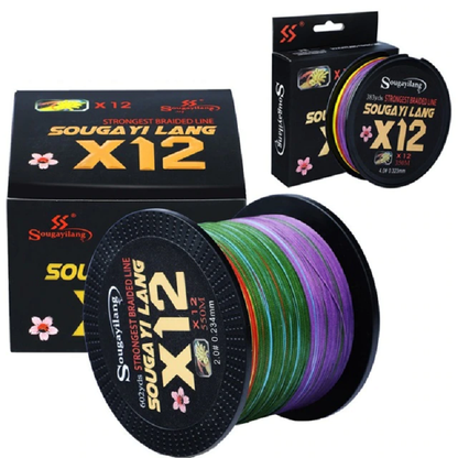 AquaWeave Premium 12-Strand Braided Fishing Line for Anglers