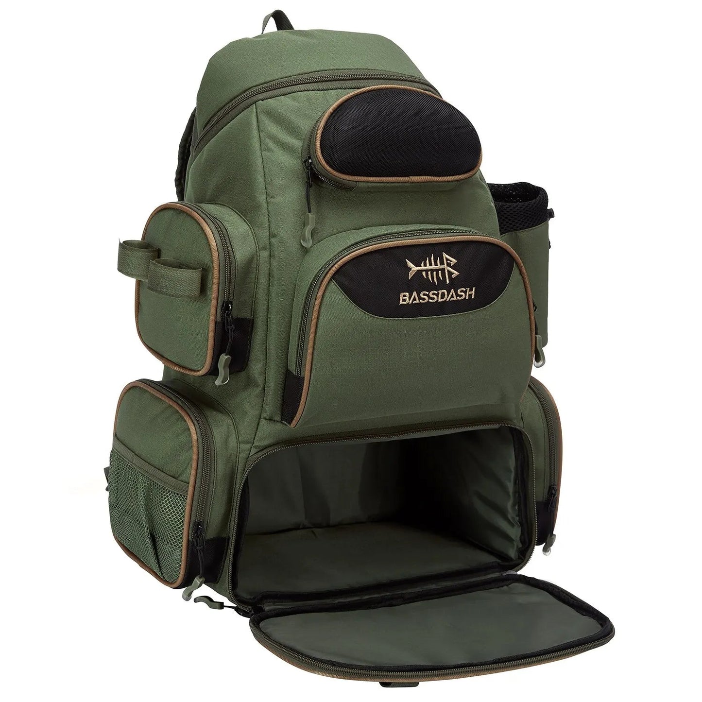 Fishing backpack and tackle bag for anglers