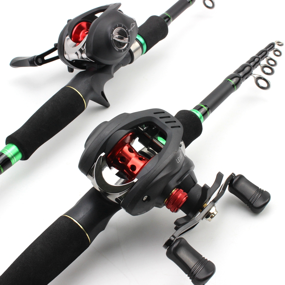 Premium Carbon Fishing Rod with Reel Casting