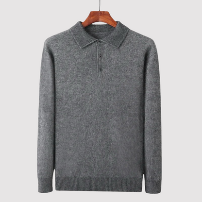 Merino wool polo jumper for men among designer jumpers