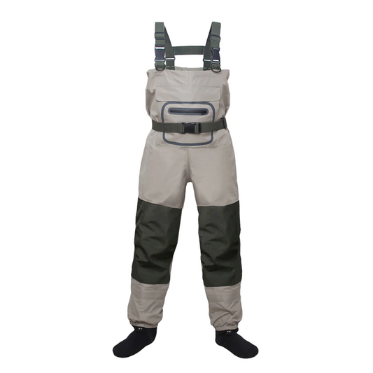 Fishing waders with chest protection for anglers