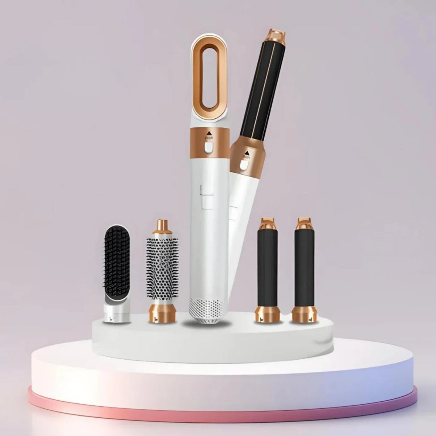 Versatile hair styler featuring hot air brush and hair curler functions