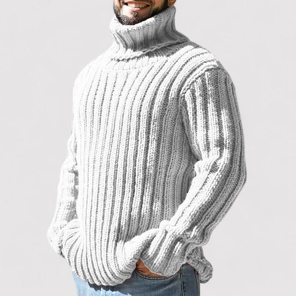 RegalComfort Men's Merino Wool Turtleneck Sweater – Luxurious Warmth and Style